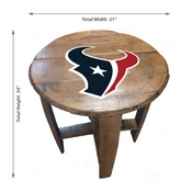 Houston Texans Oak Barrel Table, 629-1034