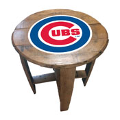 Chicago Cubs Oak Barrel Table, 629-2005