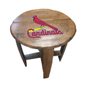 St. Louis Cardinals Oak Barrel Table, 629-2008