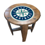 Seattle Mariners Oak Barrel Table, 629-2009