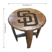 San Diego Padres Oak Barrel Table, 629-2011