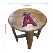 Los Angeles Angels Oak Barrel Table, 629-2013