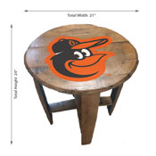 Baltimore Orioles Oak Barrel Table, 629-4014