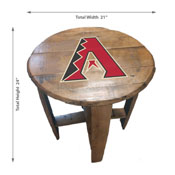 Arizona Diamondbacks Oak Barrel Table, 629-2022