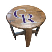 Colorado Rockies Oak Barrel Table, 629-2023