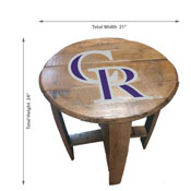 Colorado Rockies Oak Barrel Table, 629-2023