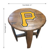 Pittsburgh Pirates Oak Barrel Table, 629-2030