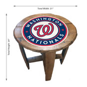 Washington Nationals Oak Barrel Table, 629-2033