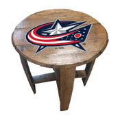 Columbus Blue Jackets Oak Barrel Table, 629-4019