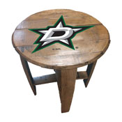 Dallas Stars Oak Barrel Table, 629-4020