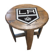 Los Angeles Kings Oak Barrel Table, 629-4022