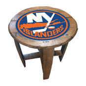 New York Islanders Oak Barrel Table, 629-4026