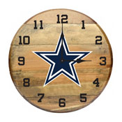 Dallas Cowboys Oak Barrel Clock, 630-1002
