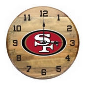 San Francisco 49Ers Oak Barrel Clock, 630-1005
