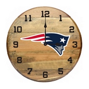 New England Patriots Oak Barrel Clock, 630-1011