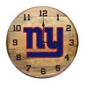 New York Giants Oak Barrel Clock, 630-1013