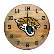 Jacksonville Jaguars Oak Barrel Clock, 630-1015