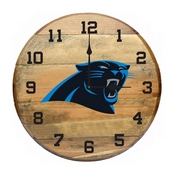 Carolina Panthers Oak Barrel Clock, 630-1017