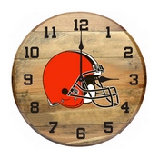 Cleveland Browns Oak Barrel Clock, 630-1020