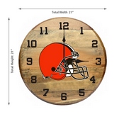 Cleveland Browns Oak Barrel Clock, 630-1020