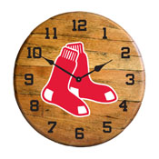 Boston Red Sox Oak Barrel Clock, 630-2003