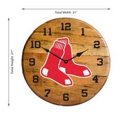 Boston Red Sox Oak Barrel Clock, 630-2003