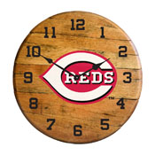 Cincinnati Reds Oak Barrel Clock, 630-2007