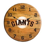 San Francisco Giants Oak Barrel Clock, 630-2012