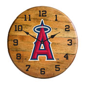 Los Angeles Angels Oak Barrel Clock, 630-2013