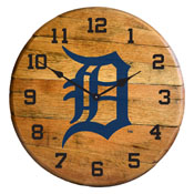 Detroit Tigers Oak Barrel Clock, 630-2015