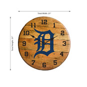 Detroit Tigers Oak Barrel Clock, 630-2015