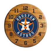 Houston Astros Oak Barrel Clock, 630-2025