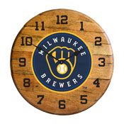 Milwaukee Brewers Oak Barrel Clock, 630-2027