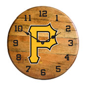 Pittsburgh Pirates Oak Barrel Clock, 630-2030
