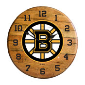 Boston Bruins Oak Barrel Clock, 630-4001