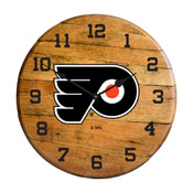 Philadelphia Flyers Oak Barrel Clock, 630-4004