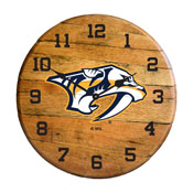 Nashville Predators Oak Barrel Clock, 630-4024