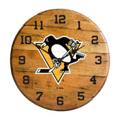 Pittsburgh Penguins Barrel Clock, 630-4031