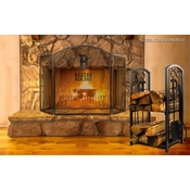 Boston Red Sox Fireplace Wood Holder & Tool Set, 638-2003