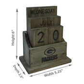 Green Bay Packers Wood Block Calendar, 662-1001