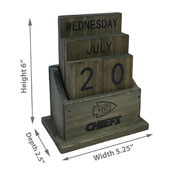 Kansas City Chiefs Wood Block Calendar, 662-1006