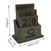 Chicago Bears Wood Block Calendar, 662-1019