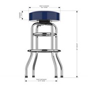 Dallas Cowboys Chrome Bar Stool, 680-1002