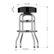 Pittsburgh Steelers Chrome Bar Stool, 680-1004
