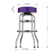 Minnesota Vikings Chrome Bar Stool, 680-1007