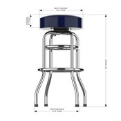 Chicago Bears Chrome Bar Stool, 680-1019