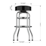 Atlanta Falcons Chrome Bar Stool, 680-1030