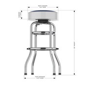 New York Yankees Chrome Bar Stool, 680-2001