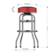 Chicago Cubs Chrome Bar Stool, 680-2005