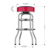 Atlanta Braves Chrome Bar Stool, 680-2010
